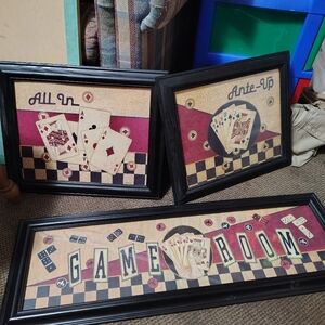 Set fof game room pictures